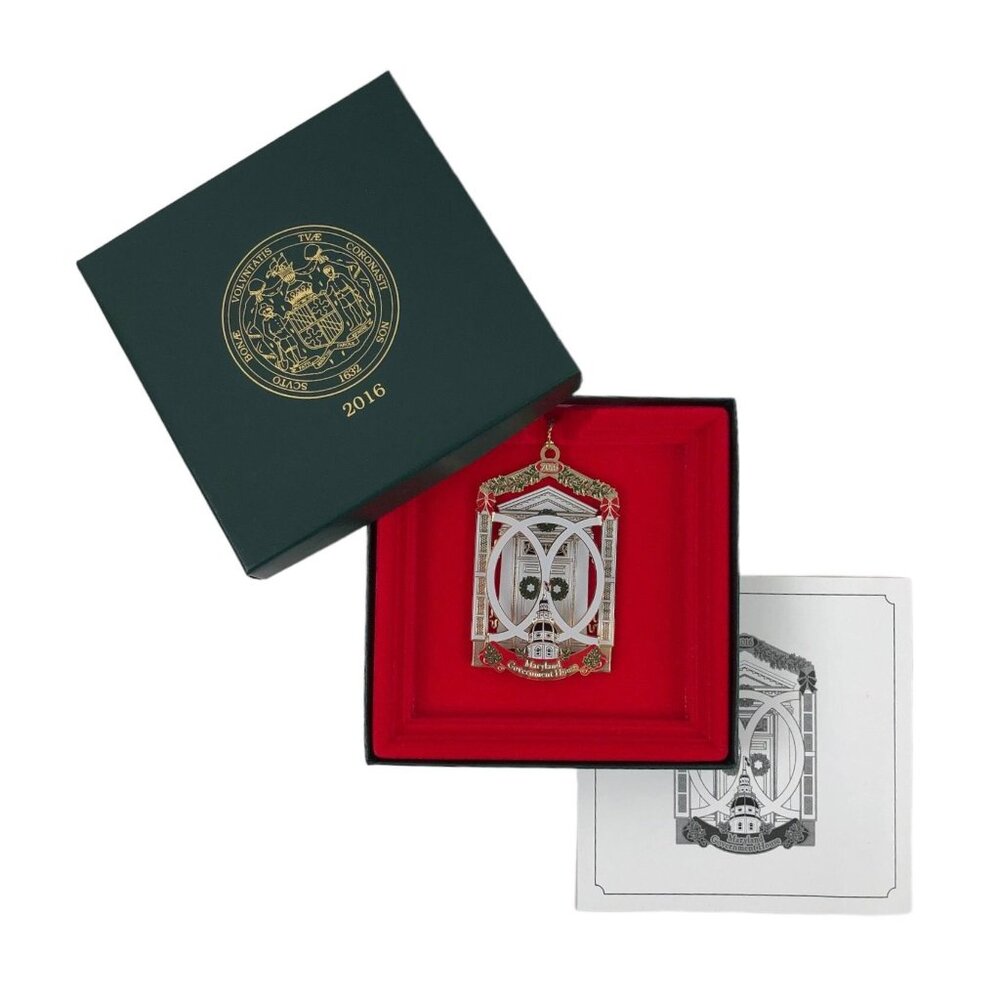 2016 Maryland Government House Holiday Ornament Circle of Life Design Box  Card